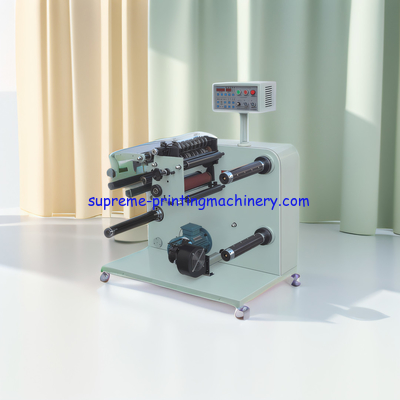 MAIN MOTOR 2KW - 320 AUTOMATIC HIGH SPEED SLITTER REWINDER LABEL SLITTING MACHINE OPTIONAL TURRET REWINDING INTO MINI