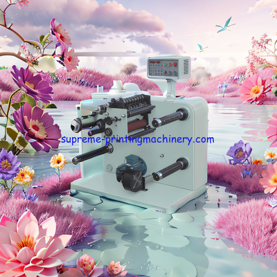 MAX MATERIAL FEEDING WIDTH 350MM ADHESIVE LABEL PAPER PROCESS MACHINERY FQ350F SLITTING MACHINERY LENGHT SETTING CE