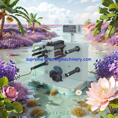 MAX MATERIAL FEEDING WIDTH 350MM ADHESIVE LABEL PAPER PROCESS MACHINERY FQ350F SLITTING MACHINERY LENGHT SETTING CE