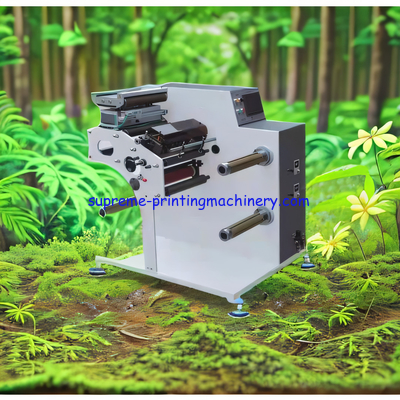 MAX MATERIAL FEEDING WIDTH 350MM ADHESIVE LABEL PAPER PROCESS MACHINERY NARROW LABEL MEDIUM SPEED SLITTING MACHINE
