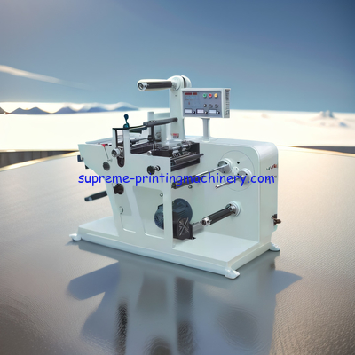 ROTARY BLANK LABEL DIE CUTTING MACHINE WITH SLITTER NUMBER/METER COUNTING FUNCTION 600MM UNWIND REWIND EXTRA AIR SHAFT