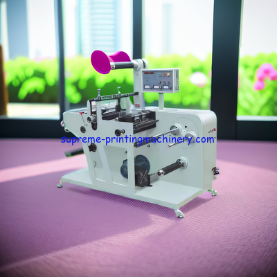 MINI SLIT WIDTH 16MM ADHESIVE LABEL PAPER PROCESS MACHINERY MQ-320-Y VOLTAGE 380V/220V ROTARY BLANK LABEL DIE CUTTING
