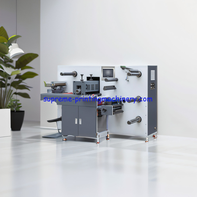 FULL ROTARY INTERMITTENT ROTARY DIE CUTTING MACHINE WITH MAX REWINDING DIAMETER 600MM SERVO MOTOR MOTION CONTROL SYSTEM