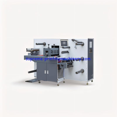 MAX REWINDING DIAMETER 600MM ADHESIVE LABEL PAPER PROCESS MACHINERY FOR PRODUCTIVITY INTERMITTENT SEMI ROTARY DIE-CUT