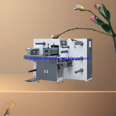 ADHESIVE LABEL PAPER PROCESS MACHINERY FOR PRECISE SLITTING - SLITTING SPEED 120M/MIN SEMI-ROTARY DIE CUTTING 120 SPEED