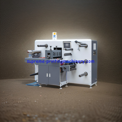 12KW ADHESIVE LABEL PAPER PROCESS MACHINERY - MOQ 1 SET 200MM-450MM DIE CUTTING LENGTH SEMI-ROTARY DIE CUTTING TURRET