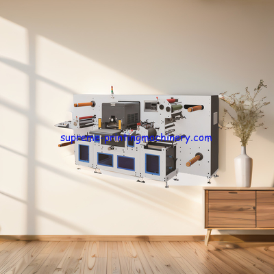 MQ-350G ADHESIVE LABEL PAPER PROCESS MACHINERY MAX MATERIAL PULLING LENGTH 80M/MIN 1 YEAR WARRANTY DIE CUTTER MACHINERY