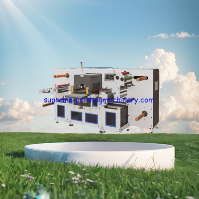 High EFFICIENT VOLTAGE 380V HIGH-SPEED PRECISION DIE CUTTING WITH MQ350G COMPUTER SERVO SYSTEM DIE CUTTER MACHINE labels