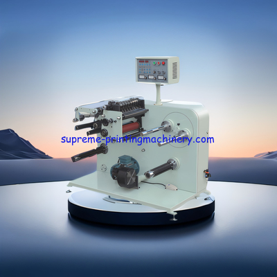 120m/Min Label Slitter Rewinder Narrow Paper Slitting Machine Min.Slitting Width 16mm turret rewind 1/1.5/40mm air shaft