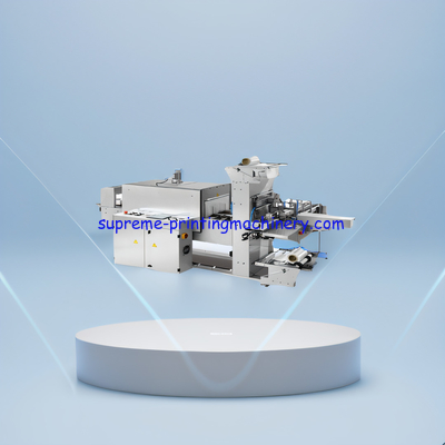 Fully automatic heat shrink packaging machine cuff type and precise wrapping solution online with turret rewind machine
