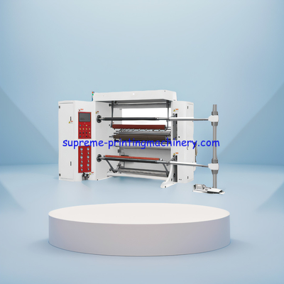 PET OPP CPP PE PS PVC OPTICAL MATERIALS FILM FOIL PAPER ROLLS VARIOUS LABELS PLC CONTROLLED HIGH SPEED SLITTING MACHINE