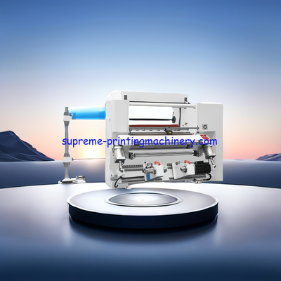 PET OPP CPP PE PS PVC OPTICAL MATERIALS FILM FOIL PAPER ROLLS VARIOUS LABELS PLC CONTROLLED HIGH SPEED SLITTING MACHINE