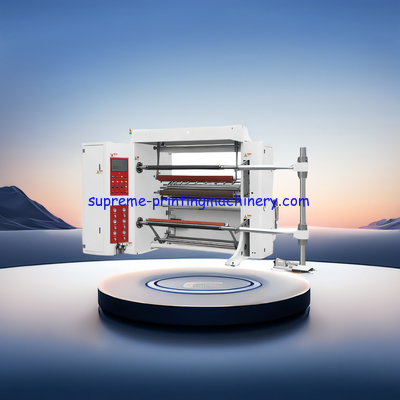 PET OPP CPP PE PS PVC OPTICAL MATERIALS FILM FOIL PAPER ROLLS VARIOUS LABELS PLC CONTROLLED HIGH SPEED SLITTING MACHINE