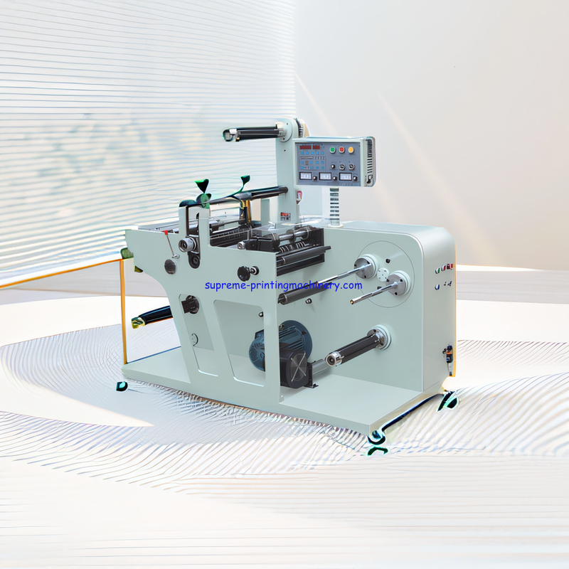 EFFICIENT TABLETOP ROTARY DIE CUTTER 3KW POWER CUSTOMIZED COLOR DIGITAL LABEL FINISHING DIE-CUTTING OVER-LAMINATION