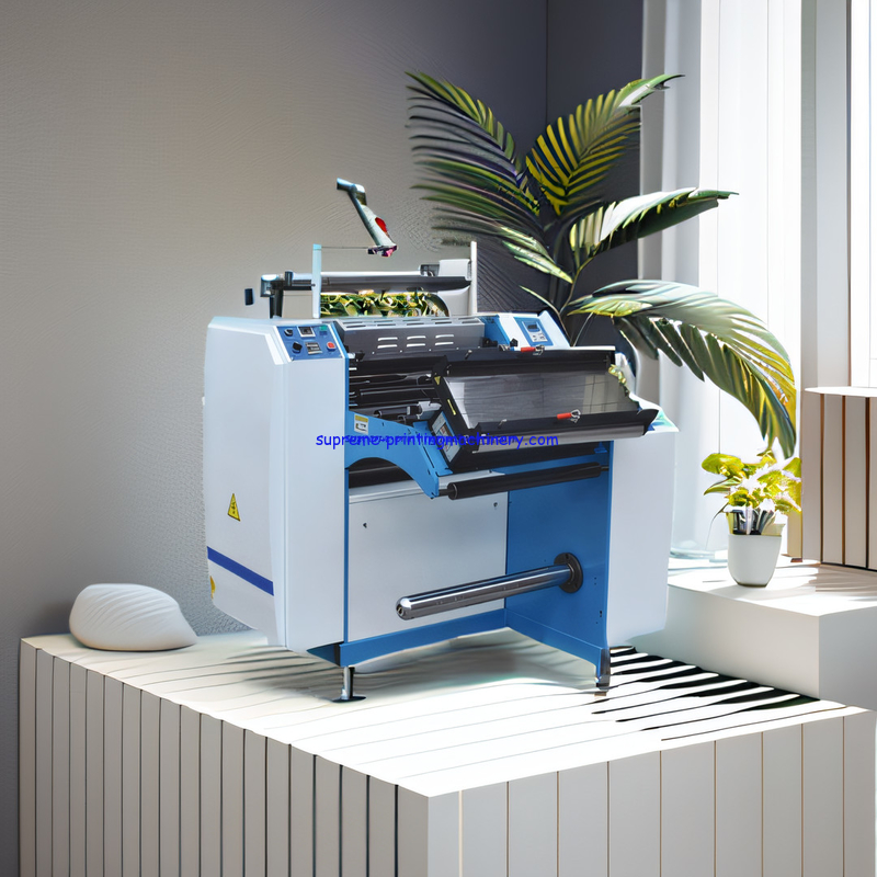 FM-350 ADHESIVE LABEL PAPER PROCESS MACHINERY FOR MAXIMUM PAPER DIAMETER 600MM ROLL TO ROLL LAMINATION MACHINE PRE COAT