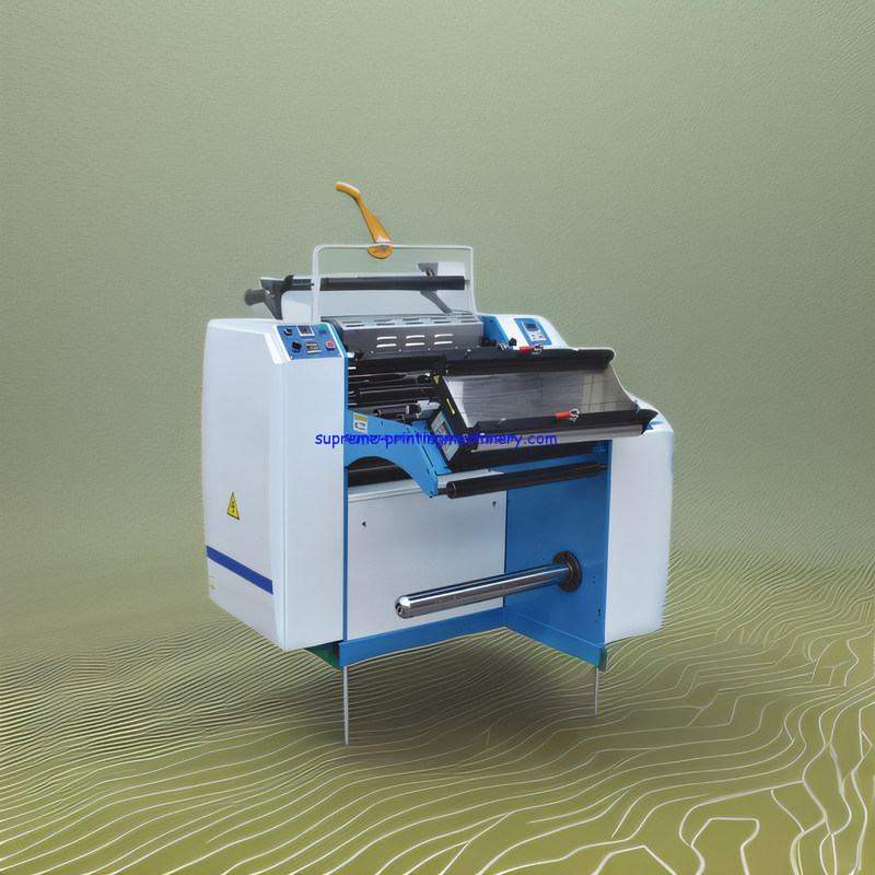 SEMI-AUTOMATIC PRE-COATING FILM LAMINATING MACHINE FOR 105-500GSM PAPER THICKNESS COST-EFFICIENCY CE CERTIFICATED SAFETY