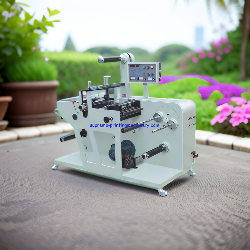 MINI SLIT WIDTH 16MM ADHESIVE LABEL PAPER PROCESS MACHINERY MQ-320-Y VOLTAGE 380V/220V ROTARY BLANK LABEL DIE CUTTING
