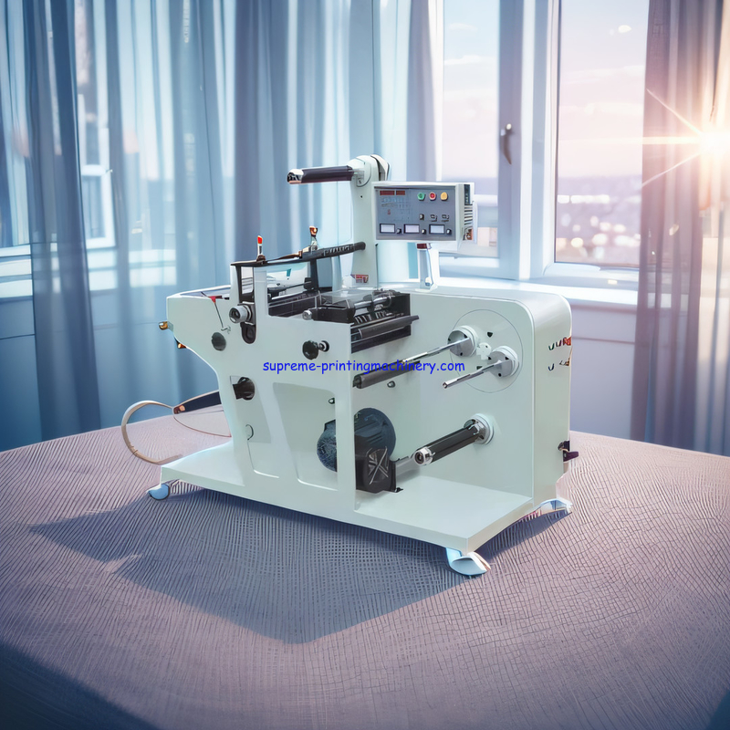 MQ-320-Y ADHESIVE LABEL PAPER PROCESS MACHINERY WITH UNWINDING MAX DIAMETER 500MM DIE CUTTING AND SLITTING ROTARY TURRET