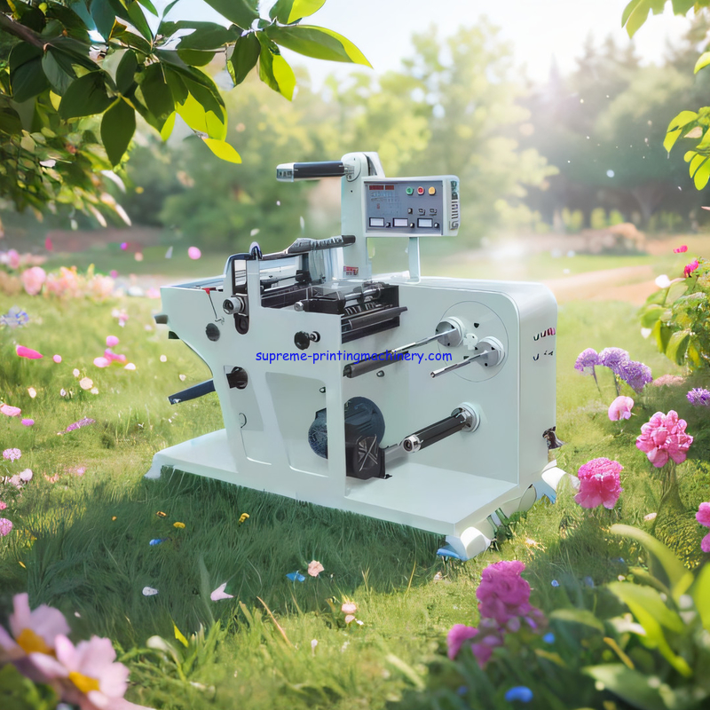 MQ-320-Y ROTARY BLANK LABEL DIE CUTING MACHINE WITH SLITTER SYNCHRONOUS MOTOR FOR WASTE REWINDING CONTROLLED