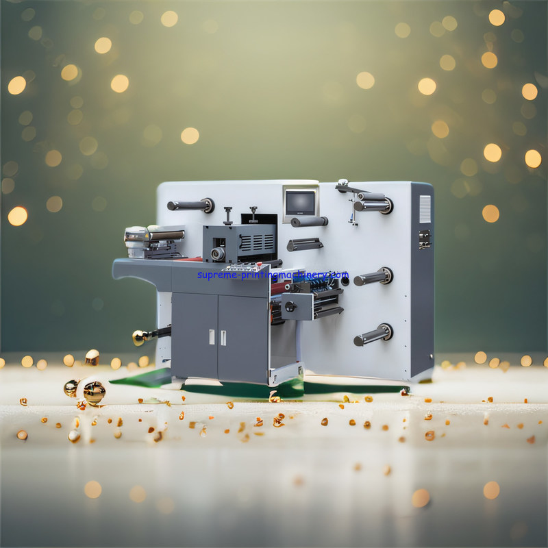 EFFICIENT ADHESIVE LABEL PAPER PROCESS MACHINERY FOR MAX MATERIAL FEEDING WIDTH 350MM INTERMITTENT SEMI ROTARY DIE-CUT