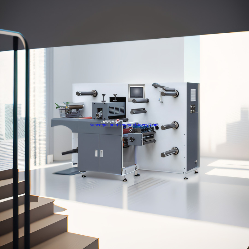 FULL ROTARY INTERMITTENT ROTARY DIE CUTTING MACHINE WITH MAX REWINDING DIAMETER 600MM SERVO MOTOR MOTION CONTROL SYSTEM