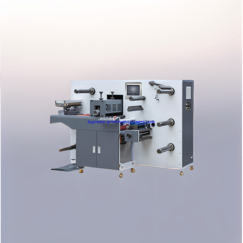 MAX REWINDING DIAMETER 600MM ADHESIVE LABEL PAPER PROCESS MACHINERY FOR PRODUCTIVITY INTERMITTENT SEMI ROTARY DIE-CUT
