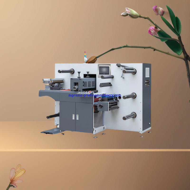 ADHESIVE LABEL PAPER PROCESS MACHINERY FOR PRECISE SLITTING - SLITTING SPEED 120M/MIN SEMI-ROTARY DIE CUTTING 120 SPEED