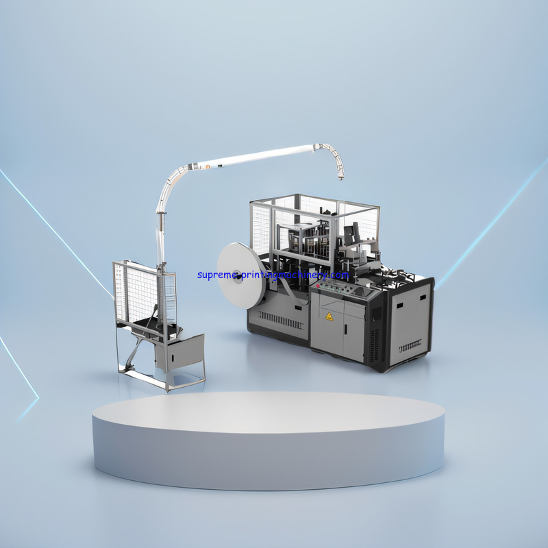 ZBJ-E OPEN CAM  Gear transmission Paper Cup Machine 90-110pcs/min single double coated pe paper ultrasonic touch screen
